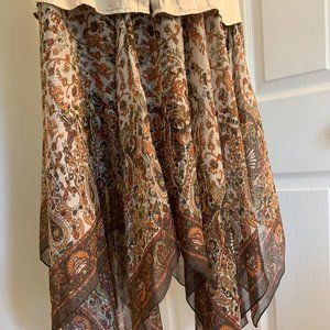 Soft Surroundings Beaded Handkerchief Skirt Medium